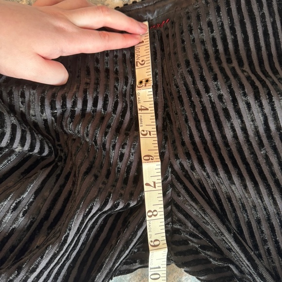 NWOT VTG Miss Sixty Pants 28 Black Burnout Velvet Stripe Flare Leg Low Rise Y2K - Picture 14 of 16